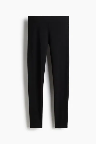 H&m Cotton Leggings In Black
