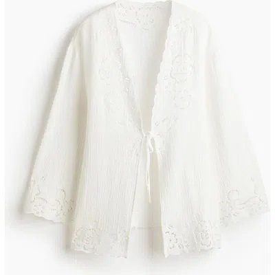 H&m Cotton Muslin Beach Kaftan In Multi