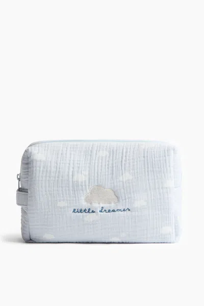 H&m Babies' Cotton Muslin Diaper Bag In Blue