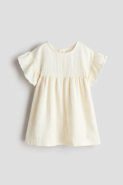 H&m Kids'  Cotton Muslin Dress In Neutral
