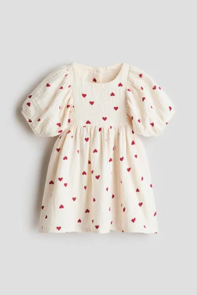 H&m Babies'  Cotton Muslin Dress In Neutral