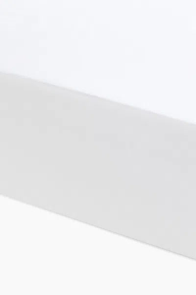 H&m Cotton Percale Fitted Sheet In White