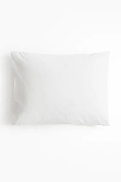 H&m Cotton Pillowcase In White