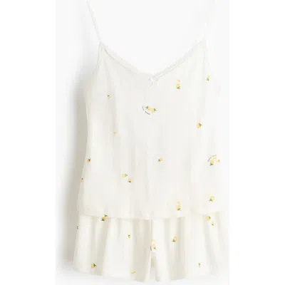 H&m Cotton Pointelle Pyjamas In White