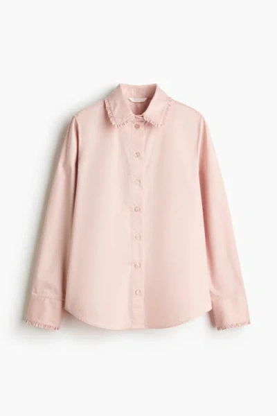 H&m Cotton Poplin Shirt In Multi