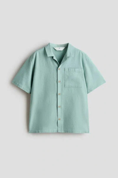 H&m Kids'  Cotton Resort Shirt In Blue