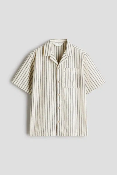 H&m Kids'  Cotton Resort Shirt In Neutral