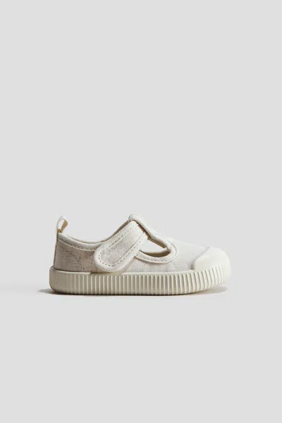 H&m Cotton Shoes In Light Beige