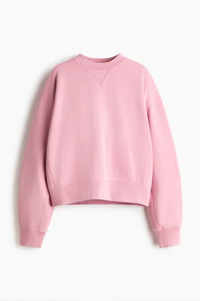 H&m Cotton Sweatshirt In Pink