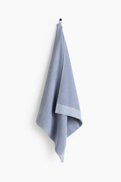 H&m Cotton Terry Bath Towel In Blue