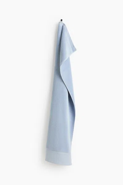 H&m Cotton Terry Bath Towel In Blue