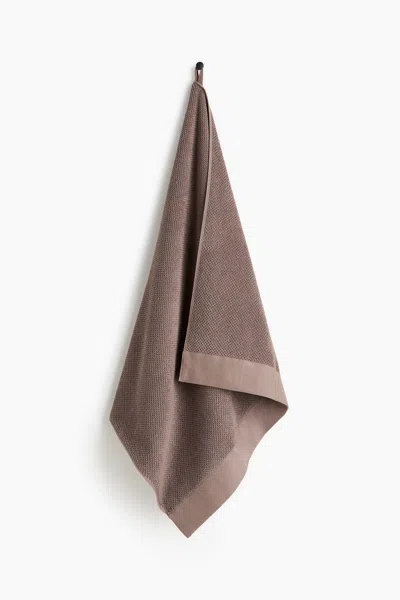 H&m Cotton Terry Bath Towel In Brown
