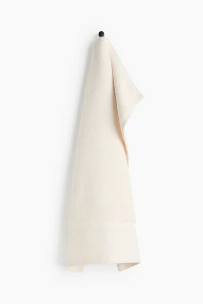 H&m Cotton Terry Hand Towel In White