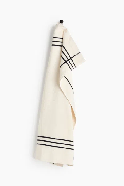 H&m Cotton Terry Hand Towel In White