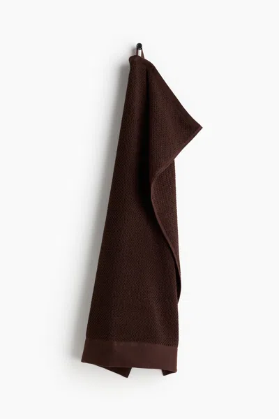 H&m Cotton Terry Hand Towel In Brown