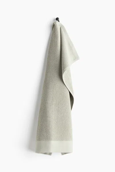 H&m Cotton Terry Hand Towel In Green