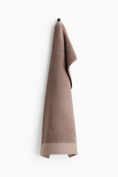H&m Cotton Terry Hand Towel In Brown