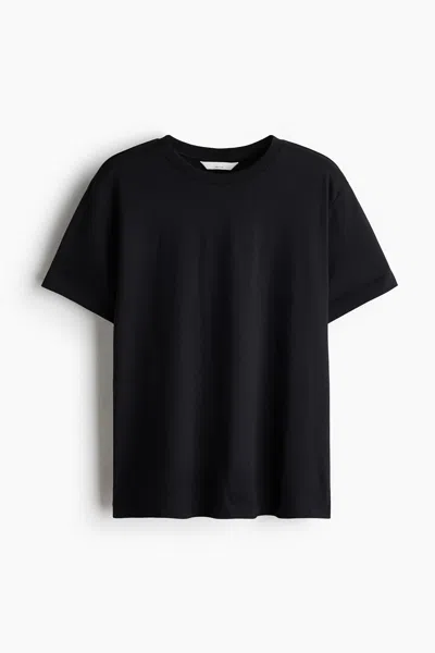H&m Mama Cotton Nursing T-shirt In Black