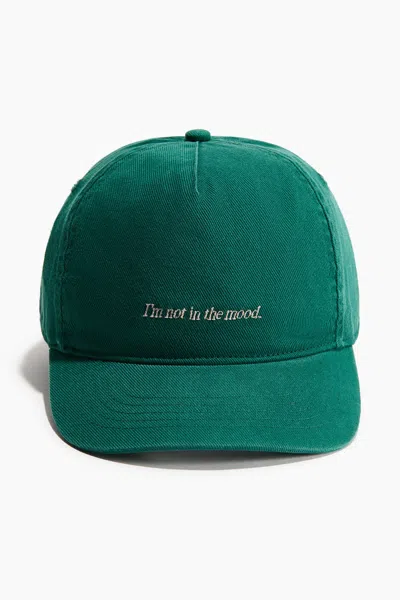 H&m Cotton Twill Cap In Green/mood