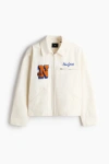 H&m Cotton Workwear Jacket In Animal Print