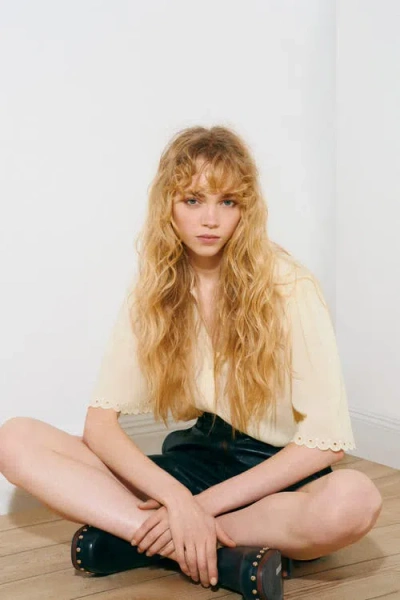 H&m Cotton-blend Blouse In White