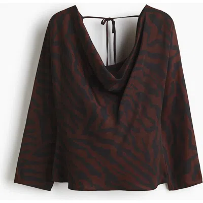 H&m Cowl-neck Top In Multi