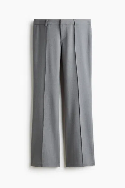 H&m Creased Dress Pants In Gray