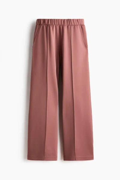 H&m Crease-front Pull-on Pants In Pink