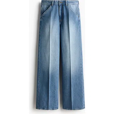 H&m Crease-leg Jeans In Blue