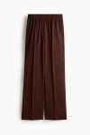 H&m Crease-front Pull-on Pants In Brown