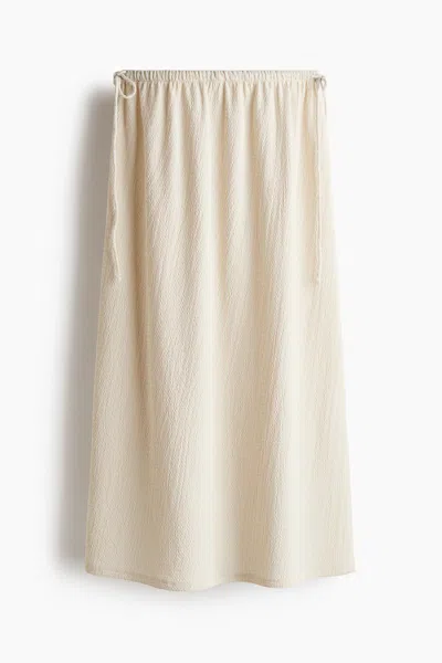 H&m Crinkled Drawstring Skirt In Multi