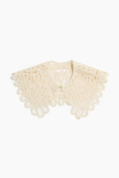 H&m Crochet-look Collar In Brown