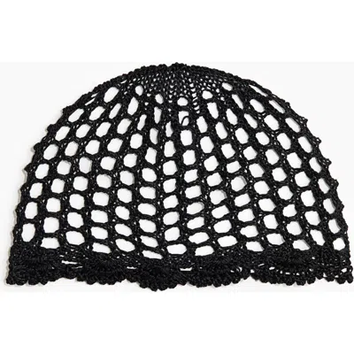 H&m Crochet-look Hat In Black