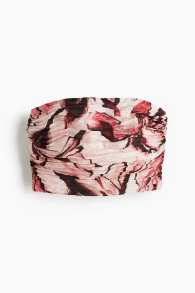H&m Cropped Bandeau Top In Multi