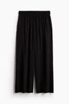 H&m Cropped Pull-on Pants In Black