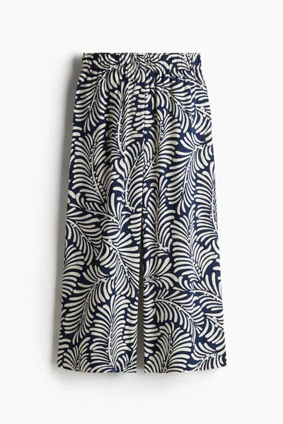 H&m Cropped Pull-on Pants In Multi