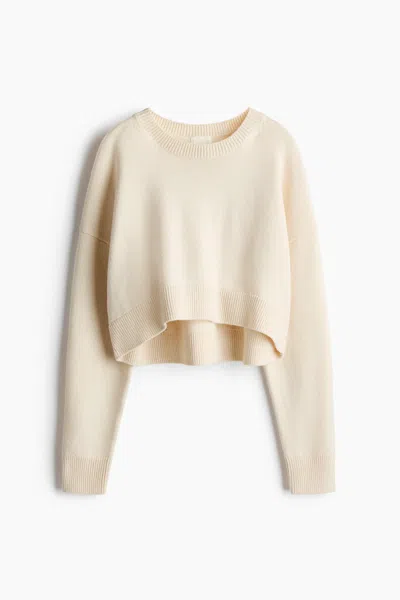 H&m Cropped Sweater In Transparent