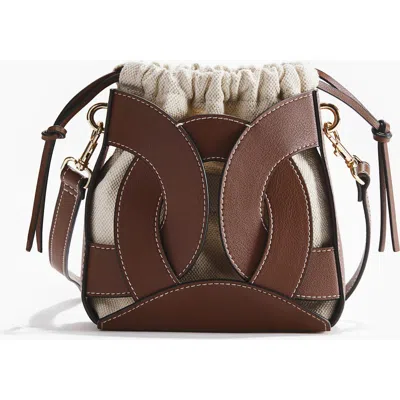H&m Crossbody Bucket Bag In Brown
