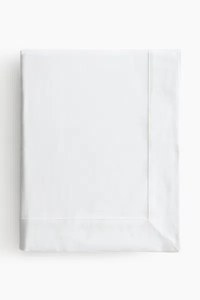 H&m Damask Tablecloth In White