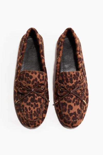 H&m Deck Shoes In Animal Print