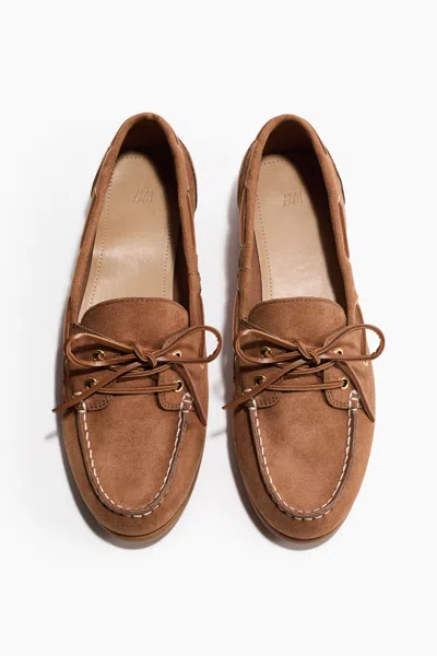 H&m Deck Shoes In Brown