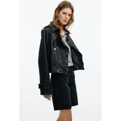 H&m Denim Bermuda Shorts In Black
