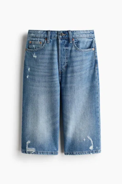 H&m Denim Bermuda Shorts In Blue