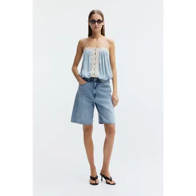 H&m Denim Bermuda Shorts In Blue