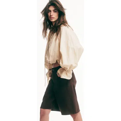 H&m Denim Bermuda Shorts In Brown