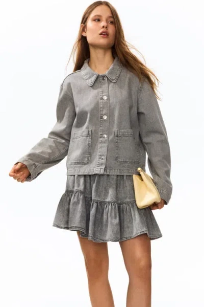 H&m Denim Jacket In Gray