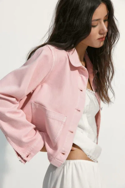 H&m Denim Jacket In Pink