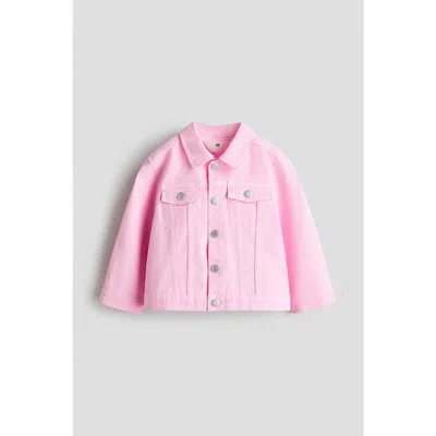 H&m Kids'  Denim Jacket In Pink