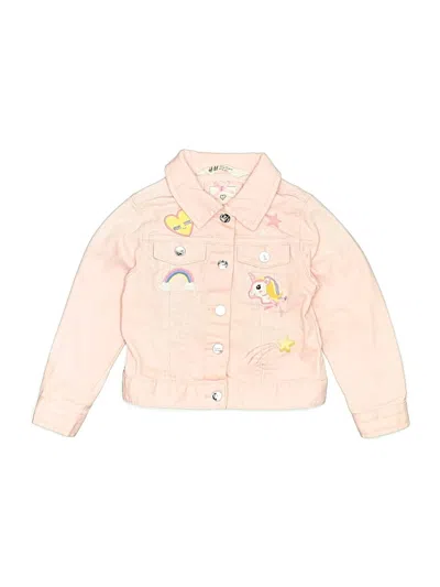 Pre-owned H&m Kids' Denim Jacket In Pink