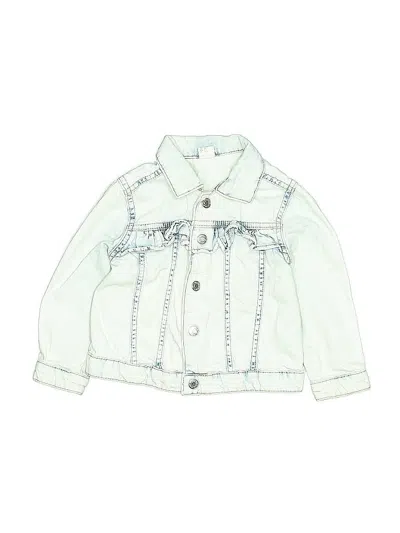 Pre-owned H&m Kids' Denim Jacket In White